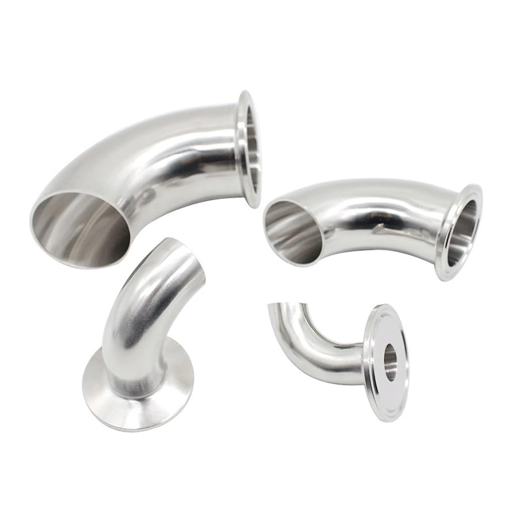 Accesorio for tubería de fundición, soldadura a tope, abrazadera triple SS316L, codo de 90 grados de acero inoxidable, tubería sanitaria, for conectores de tuberías, accesorios de codos de conexión de