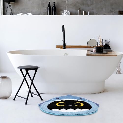 Image of AAZEEM Mat Rugs Non-Slip Abstract Bath Rugs Cute Mat Washable for Tube|Rectangular Door Mat for Home |Drawingroom |Easy Clean Indoor and Outdoor Floor Mat |Super Absorbent |Blue |16 inchx24 inch & 20 inchx32 inch |