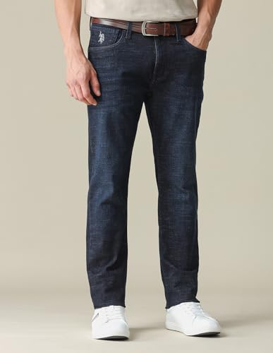 Image of U.S. Polo ASSN. Denim Co. Brandon Fit Jeans for Men, Full Length Mens Denim for Office & Regular Wear