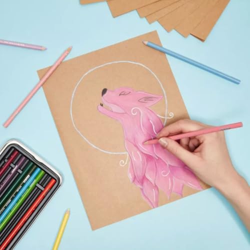 Image of TOWNBUS - A4 |Pack of 100 | 100 GSM Kraft Paper Sheets, Printing Paper, Writing & Drawing Paper ,arts and crafts projects