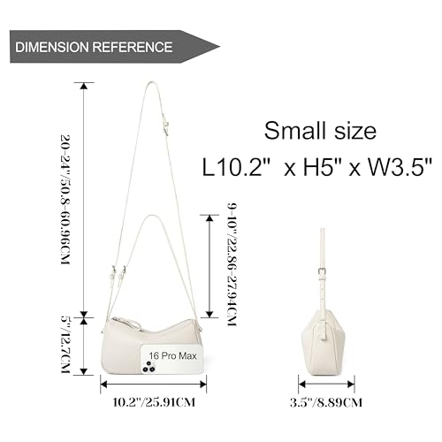 Bolso hobo de cuero pequeño para mujer DAILANDO, bolso bandolera mini para el brazo y cruzado, bolso tipo tote miniatura 4