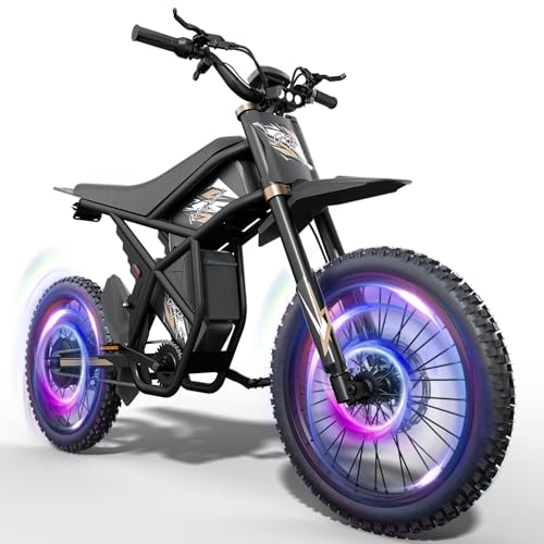 Image of 3000W GT54 PRO / GT54 Electric Dirt Bike for Adults Teens - 50 /37 MPH High-Speed, 14 inch Fat Tires & Dual Removable Battery(60V /48V) | All-Terrain Off-Road eBike for Snow, Sand
