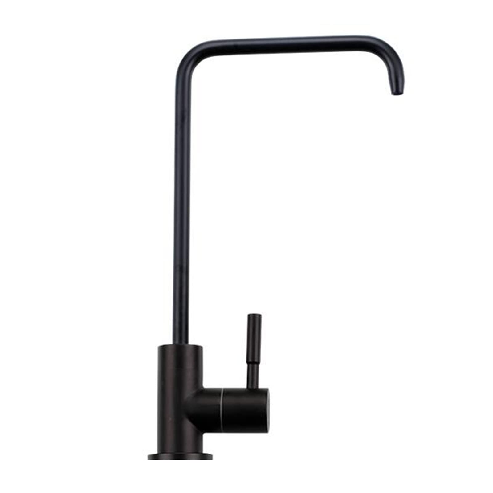 Grifo purificador de Agua Potable, Grifo Giratorio de Acero Inoxidable con un Solo Orificio, Solo refrigeración, Grifo con Filtro de Agua para Cocina, Negro