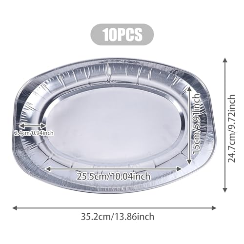Topofly BX240415BDVE45ZDCA Foil Pans, Large Foil Trays 10Pcs Serving Platters thumb #1