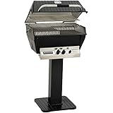 Broilmaster P3-XFN Premium Natural Gas Grill On Black Patio Post