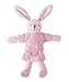 TROUSSELIER - Doudou - Lapin en Pyjama - 20 cm de haut - Classique Chic - Idéal Cadeau de Naissance - Lavable en Machine - Colori Rose