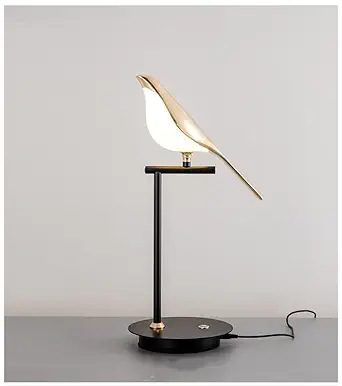 Harold Electricals Gold Metal Chirpy Table Lamps for Bedside, Desk, Living Room, Bedroom, Home Decoration, Hotel -Pack of 1