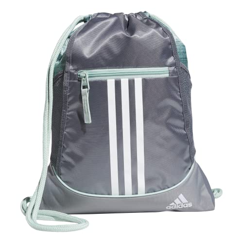 Image of adidas Unisex Alliance II Sackpack, Green Tint /Grey /White, OSFA