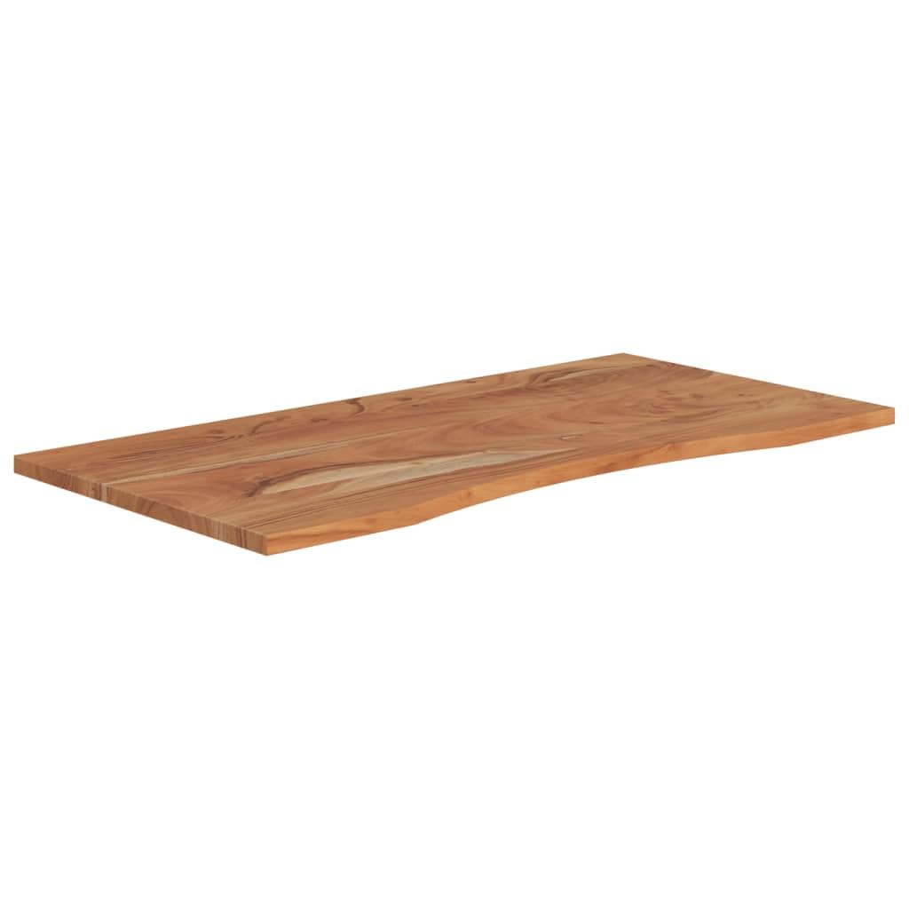 Vassoio da scrivania in legno massello di acacacia, 110 x 60 x 2,5 cm, rettangolare, superficie naturale, portata 75 kg, aspetto moderno, facile da pulire, per casa, ufficio, sala da pranzo