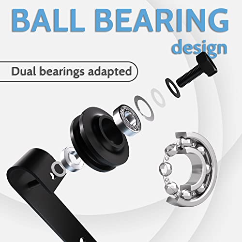 Jzvxx 6Ft Barn Door Hardware Kit, Barn Door Track, Sliding Door Hardware Kit, Easy To Install- Mini Version- Combination Track Mode- Step By Step Manual Included.(Jd-6Ft-Mini-5) #TOP2