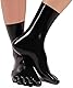 Latex Gummi Zehen Socken Kurz, Schwarz Sexy Latex Knöchel Socken Zubehör Kleidung für Frauen und Männer (DE/NL/SE/PL, Alphanumerisch, L, Regular, Regular, Schwarz)