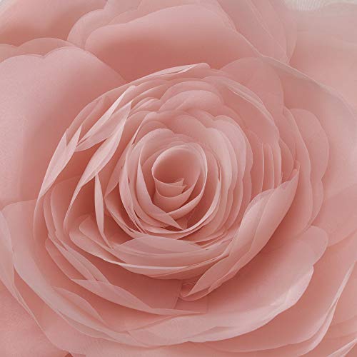 Image of JWH 3D Flower Throw Pillow Cover with Insert, 14 Inch, Peach Pink