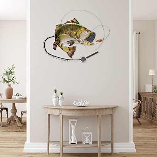 Corner Merchant Metal Wall Art Metal Fish Wall Decor Lake House Decor Metal Fish Art Wall Sculpture #TOP3