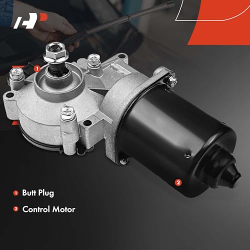 Image of A-Premium Front Windshield Wiper Motor Compatible with Chrysler & Dodge | for Chrysler Sebring /Cirrus 2003-2005 & Dodge Stratus 2003-2005 & Mitsubishi Eclipse, Galant & Pontiac Solstice, 5-Pin