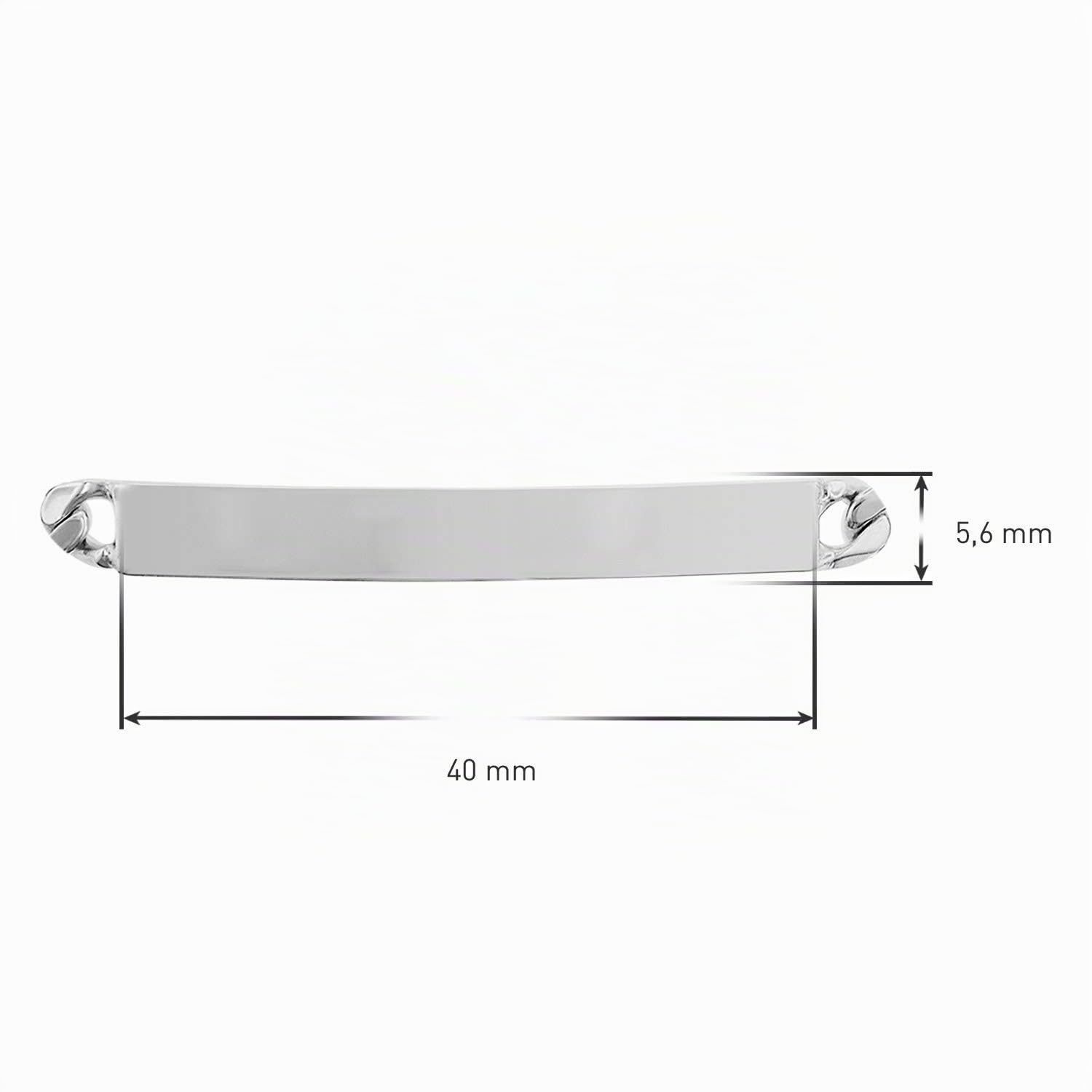 trendor Gravur-Armband 925 Silber Namensarmband für Herren 21 cm 35958-21