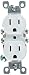 Leviton 12650-W 15 Amp, 125V, Co/ALR Duplex Receptacle, Straight Blade, Residential Grade, Grounding, 10-Pack, White