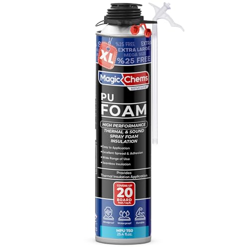Spray Foam Insulation Can (1 Pack-25.4 oz) Expanding Foam Sealant for Thermal & Acoustic Insulation, Closed Cell, High Density Spray Foams, Covers up to 20 Board feet/sq. ft.