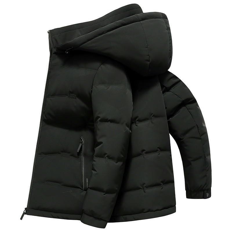 Chaqueta de plumón acolchada de hombre con capucha abrigo de invierno coreano 3