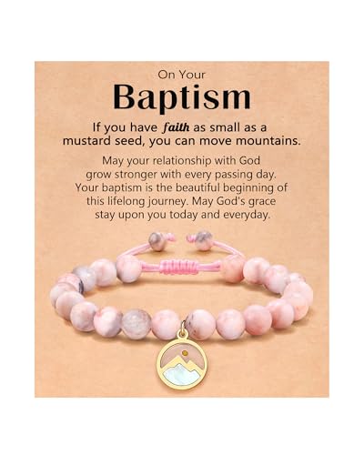 Image of Eryuor Silver /Gold Move Mountains-Mustard Seed Baptism Bracelet Catholic Christian Confirmation Easter Christmas Gifts