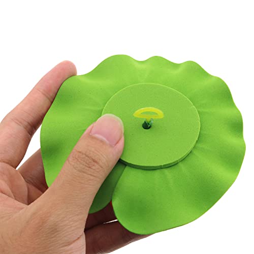 Jianling 6Pcs Artificial Floating Foam Lotus Flowers Simulation Water Lily Pond Plant Fake Ornament For Wedding Pond Garden Fake Plants Decor (Milk White/Pink/Peach Red/Sunset Red/Light Purple/Blue) #TOP2