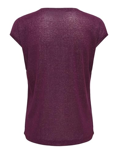 ONLY Onlsilvery S/S V Neck Lurex Top JRS Noos – Ansicht 2
