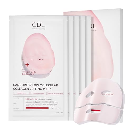 CANDORLOV Overnight Collagen Lifting Face Mask 5 Sheets, Korean Face