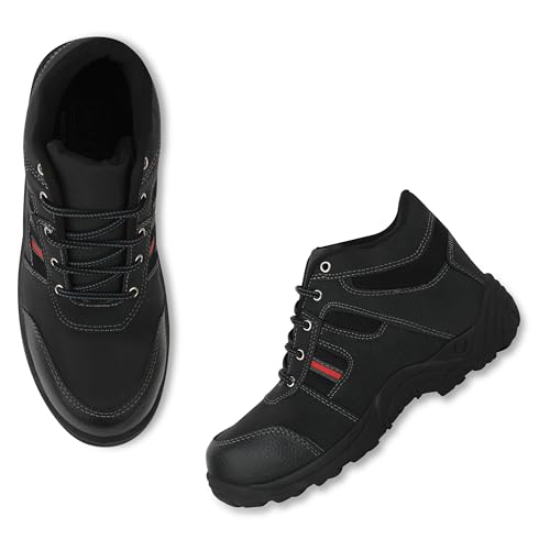 Image of ELECANT Lace-up Steel Toe Safety Shoes for Factory and Industrial Work for Men