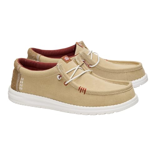 Image of HEYDUDE Men's Wally Fabricated Leather Wide | Men's Shoes | Men Slip-on Loafers | Comfortable & Light-Weight