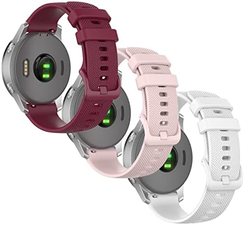 INF Cinturino Sostitutivo In Silicone Per Garmin Vivoactive 4S - Larghezza 18mm, Regolabile, Nero - 3