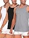 Sykooria Canottiera Uomo, Tinta Unita Tank Top 100% Puro Cotone Sportiva Fitness Canotta Pacco da 3