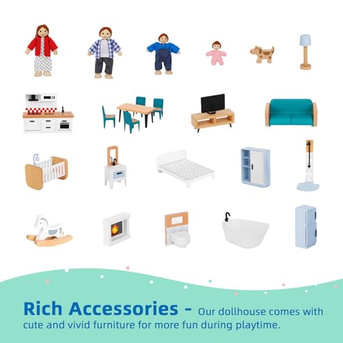 Oook BCTH930 Wooden Dollhouse With Liftable Elevator thumb #6