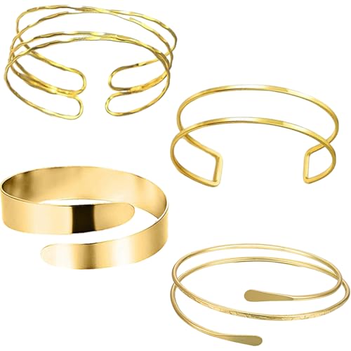4-8PCS Arm Cuffs Jewelry for Women Gold Arm Cuff Bracelet