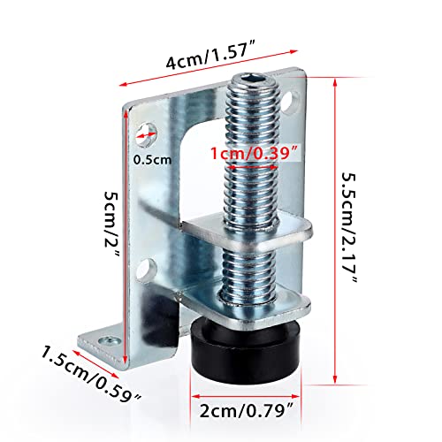 OwnMy 4 Packs Heavy Duty Adjustable Furniture Leveling Feets L Shaped Furniture Leveler Legs, Furniture Mounting Brackets Metal Leveling Load Table Leg for Workbench Cabinet Wardrobe, 2.2" H
