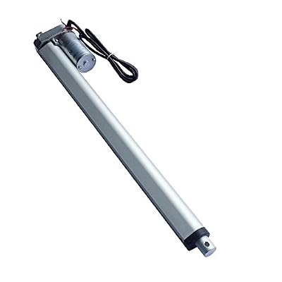 DC Linear Actuator Motor 24V 300mm 12 Stroke 16mm/s Speed 600N 132Lbs Force