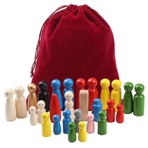 Xoeryoy 28 Bambole con pioli in Legno, Figure di Persone