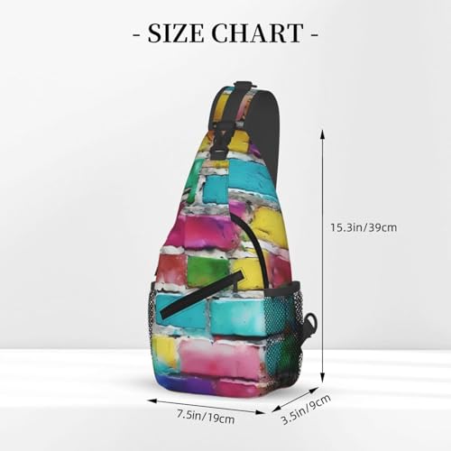 Bolso cruzado estampado graffiti color ladrillo miniatura 3