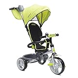 Hinterräder haben eine Feststellbremse, Pedale mit Free-Wheel-Funktion