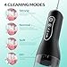 OasiSmile New Water Flosser for Teeth Cleaning, 260ML Portable Cordless Oral Irrigator with DIY Strength, 4 Cleaning Modes, IPX7 Waterproof Rechargeable Water Dental Pick Flosser for Home, Travel