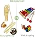 Johgee Musikinstrumente Set für Kinder, Kinderspielzeug ab 3 Jahre, Holz Percussion Set Schlagzeug Schlagwerk Rhythm Toys Musik Kinderspielzeug