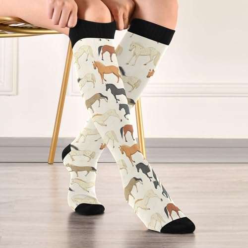 Image of Fisyme Socks for Women Men, Warm Comfort Athletic Crew Running Hiking Cycling Compression Socks