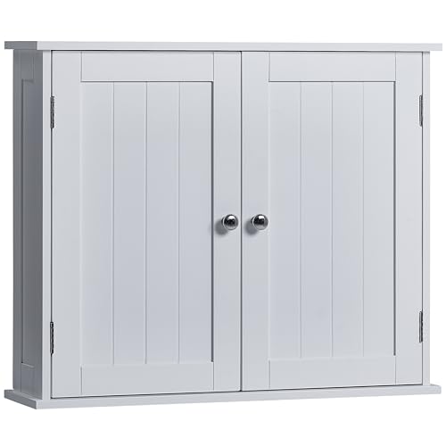 Mueble de baño Doble para Pared Bath Vida, de Madera, de Color Blanco