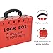 TAEGIQI Lockout Tagout Group Lock Box for OSHA Compliant,Red Portable Steel Box with 12 Locking Holes for Loto Procedures Lock Out Tag Out Station,B08