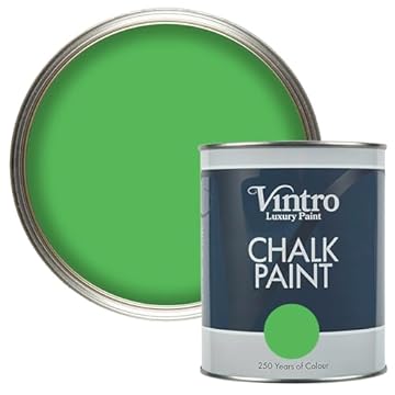 Vintro | Chalk Paint | Furniture Paint | Shabby Chic | Upcycle | Decorate | Ultra Matt Finish | 1 Litre (Rainforest)