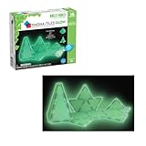 Magna-Tiles Glow In The Dark Set, The Original Magnetic Building Tiles For Creative Open-Ended Play, Educational Toys For Children Ages 3 Years + (16 Pieces + LED Light Included), 18816