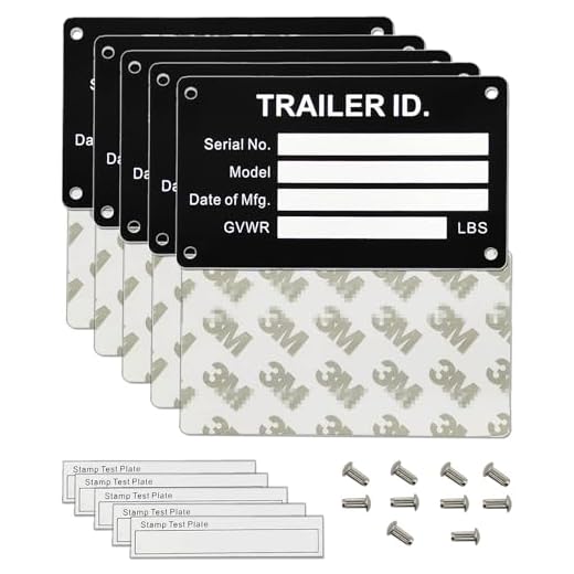 Blank VIN ID Plate for Trailers
