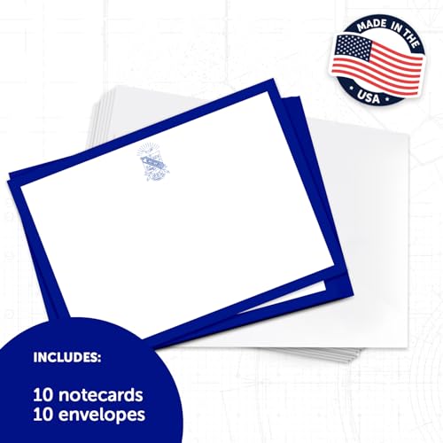Image of Desert Cactus Phi Beta Sigma 10 Pack Notecards PBS GOMAB Divine 9 Stationery Cardstock Includes Envelopes Memo Party Thank You (Notecard Design A)