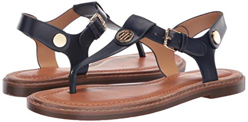 Tommy Hilfiger Women's Flat Sandal, Dark Blue Ll, 8.5 #TOP6