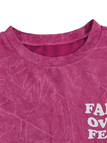 Image of RoseSeek Boy's Letter Graphic Tees Short Sleeve Vintage Summer Tops Trendy