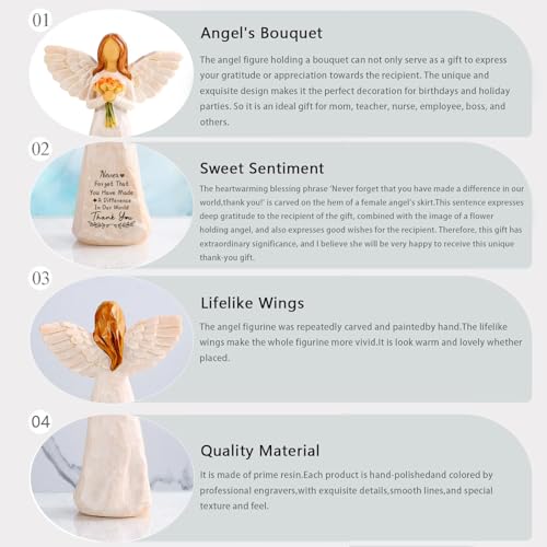 Thank You Gifts for Women, 5.5" Resin Figurines Teacher Appreciation Gifts - Image 5