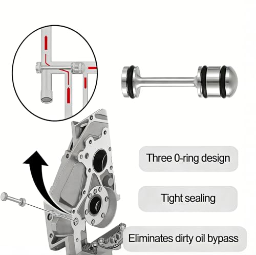 LS Billet Rear Galley Plug Barbell Oil Diverter - 6061-T6 Aluminum Alloy for GM Gen III/IV LS1 LS3 LS2 LQ4 LQ9 LS6 L92 L33 L99 Engines — view 5
